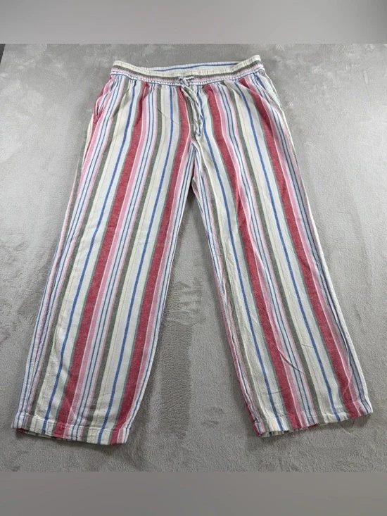 Old Navy Multicolor Vertical Stripe Lounge Pants — Cream Base - Picture 1 of 7